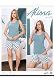 Kadın Pamuklu Pijama Şort Takım 6119