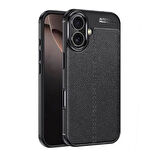 Gpack Apple iPhone 16 Kılıf Niss Silikon Deri Görünümlü