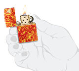 Zippo 48458 Fire Zippo Design Çakmak