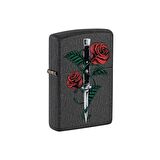 Zippo Çakmak 49778 Rose Dagger Tattoo Design
