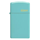 Zippo Slim Flat Turquoise W Logo Çakmak
