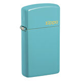 Zippo Slim Flat Turquoise W Logo Çakmak