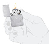 Zippo 205 Heart Rays Design Çakmak