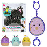 Squishmallows Squish-a-longs 3 Figür + Yüzük Çantalı Sürpriz Paket Seri 2 AL0075