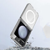 Gpack Samsung Galaxy Z Flip 6 Kılıf Magsafeli Sert PC Embos Kapak