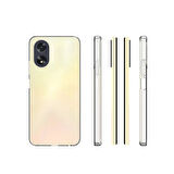 Gpack Oppo A38 Kılıf Süper Silikon Kamera Korumalı Şeffaf