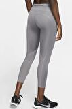 Nike Fast Leggings De Running Crop Toparlayıcı Gri Kadın Spor Tayt