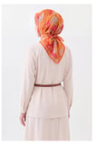 Soft Eşarp Painterly Floral Turuncu
