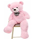 Oyuncak 80 Cm Papyonlu Peluş Ayıcık- İthal Kumaş - Premium Koleksiyon Hediyelik Ayı (% 100 YERLİ)