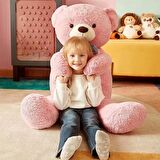 Oyuncak 80 Cm Papyonlu Peluş Ayıcık- İthal Kumaş - Premium Koleksiyon Hediyelik Ayı (% 100 YERLİ)