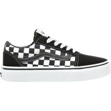 VANS Ayakkabı VN0A38J9PVJ1 YT Ward (Checkered) black/true white Leather