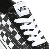 VANS Ayakkabı VN0A38J9PVJ1 YT Ward (Checkered) black/true white Leather