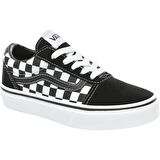 VANS Ayakkabı VN0A38J9PVJ1 YT Ward (Checkered) black/true white Leather