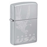 Zippo Engraved Eagle and USA Çakmak - 49007-00062-MODEL19