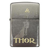 Zippo Brush Finish Chrome Mythological Thors Hammer Mjonlir Design Çakmak