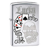 Zippo Grunge Lucky Skull Çakmak - 49007-00071-MODEL10