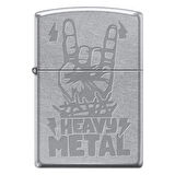 Zippo Heavy Metal Fingers Brushed Chrome Çakmak - 49007-00071-MODEL11