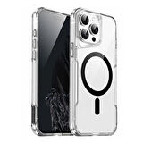 Gpack Apple iPhone 15 Pro Max Kılıf Magsafe Renkli Şeffaf Sert Mika T-Max ALP