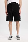DeFacto Relax Fit Kargo Cepli Bermuda Şort B7639AX24SMBK81