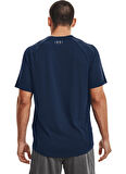 Under Armour O Yaka Düz Lacivert - Gri Erkek T-Shirt 1326413-UA Tech 2.0 SS Tee