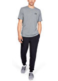 Under Armour O Yaka Düz Gri Erkek T-Shirt 1326799-036-S-STYLE LEFT CHEST SS