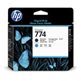 Hp 774 -P2W01A Oriinal Mat Siyah/Mavi Baskı Kafası