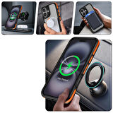 Gpack Apple iPhone 16 Kılıf Magsafeli Airbag Şeritli Renkli Kenar Lamer Kapak