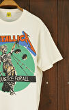 Metallica ''and Justice For All'' Oversize Kısa Kollu Off White Tshirt