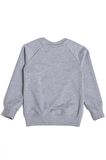 Boston Baskılı Erkek Çocuk Sweatshirt Gri Melanj