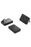 Siyah renk Magsafe Kablosuz Powerbank Battery Xiaomi-İphone-samsung uyumlu(15W + 20W PD 10000 MAh)