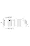 Dijital Göstergeli Beyaz Renk Dahili Çoklu Kablolu 10.000 Mah Powerbank(pd20w 22.5w 15w Hızlı Sarj