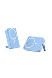 Mavi renk Magsafe Kablosuz Powerbank Battery Xiaomi-İphone-samsung uyumlu(15W + 20W PD 10000 MAh)