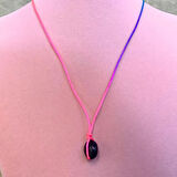 Uretti - Tuğba 6667 El Yapımı Doğal Taş Ametist Kolye - 33 cm