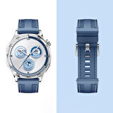 Gpack Huawei Watch GT 5 46mm Kordon Silikon Klasik Metal Tokalı Kayış KRD128