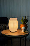 Aurora Glow Beyaz - Modern Masa Lambası | E14 Duy | Minimalist Ve Dekoratif Aydınlatma