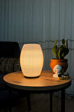 Aurora Glow Beyaz - Modern Masa Lambası | E14 Duy | Minimalist Ve Dekoratif Aydınlatma