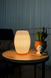 Aurora Glow Beyaz - Modern Masa Lambası | E14 Duy | Minimalist Ve Dekoratif Aydınlatma