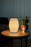 Aurora Glow Beyaz - Modern Masa Lambası | E14 Duy | Minimalist Ve Dekoratif Aydınlatma