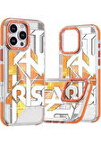 Gpack Apple iPhone 16 Pro Kılıf PX Graffito Desenli Silikon