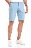 Mavi Slim Fit Düz Yandan Cepli Basic Şort | 42