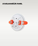 9W Sıva Altı Ayarlanabilir Led Panel Armatür Beyaz Işık - 2 Adet