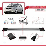 Toyota Corolla Verso (E120) 2001-2004 Arası ile Uyumlu FLY Model Ara Atkı Tavan Barı Gri 2 Adet