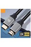 Ultra High Speed 8K HDMI Kablo 3 Metre | PC,Laptoplar,TV,Display,Projektör Bağlantı Bağlama Kablosu