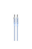 3.5mm-Aux To 3.5mm-Aux Kablo | iPhone 15, Android Telefonlar İçin | Araba AUX Kablosu 1 Metre (MAVİ)