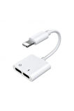 Iphone,ipad Lightning Çoklayıcı,çoğaltıcı((şarj Ve Mikrofon+ses Kullanımını Aynı Anda Sağlar))