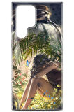 Samsung Galaxy S22 Ultra uyumlu Girls 27 Koruyucu Kılıf Kelebek ve Genç Kız