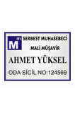 Serbest Muhasebeci Mali Müşavir Kapı isimliği Aliminyum parlak Metal Levha 19*26cm