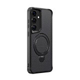 Gpack Samsung Galaxy S24 Plus Kılıf Karbon Fiber Magsafeli Standlı Alp Kapak