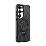 Gpack Samsung Galaxy S24 Ultra Kılıf Karbon Fiber Magsafeli Standlı Alp Kapak