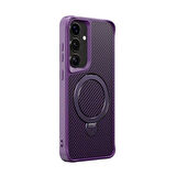 Gpack Samsung Galaxy S25 Kılıf Karbon Fiber Magsafeli Standlı Alp Kapak